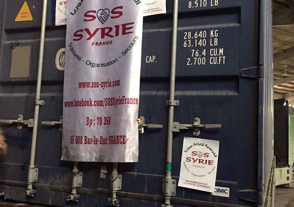 Arrivée d’un container a la frontière Jordano-Syrienne