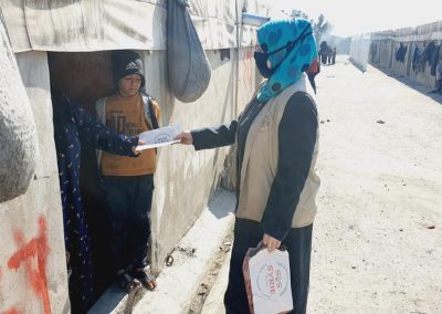 Distribution d’argent aux veuves touchées par le séisme
